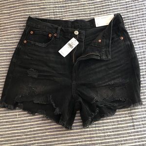 American Eagle Black High Waisted Shorts